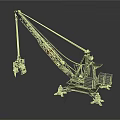 Industrial Construction Crane With Long Boom And Lifting Hook Device