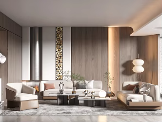 Modern Living Room Simple Living Room 3d model