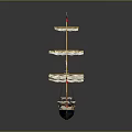 Classic Sailing Ship Model With Multiple Masts Red Flag And Intricate Rigging Details