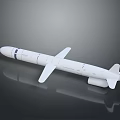 White Aerospace Missile Model With Wings And Tail Structure 3d model