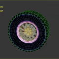Car Tire With Silver Alloy Rim And Black Tread Design For Vehicles