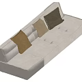 Modern Multiplayer Sofa 3d model