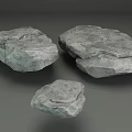 Natural Stone and Wood Pieces with Rough Surfaces and Various Sizes for Decoration