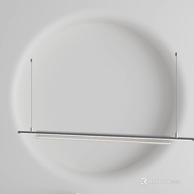 Modern Long Linear Chandelier Minimalist Design For Home Interior Decor Style 3d model 