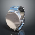 Sleek Silver Watch Design With Metal Strap And Round Polished Dial