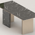 Marble End Desk 3d model