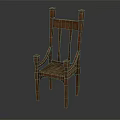 Classic Wooden Leisure Chair With Armrests And Vertical Slat Back Design