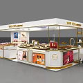 WAN SE Cosmetics Store Interior Design With Product Display And Counter Setup 3d model