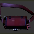 Stylish Red Backpack With Shoulder Straps And Pink Decorative Details