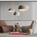 Modern Casual Sofa Combination Lazy Sofa Chandelier Side Several Single Sofa Carpet 3d model