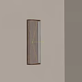 Modern Slim Rectangular Wall Lamp With Wooden Frame And Soft Warm Light