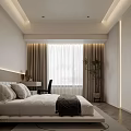 Modern Bedroom Interior Design With King Bed Nightstands Framed Art And Area Rug
