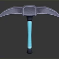 Yang Pickaxe Cross Draft Steel Tools Wood Handle Yang Pickaxe Cartoon Yang Pickaxe Tools Hardware Tools Processing Tools 3d model