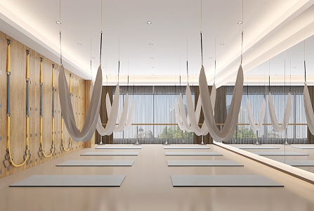 Modern Yoga Studio Yoga Classroom 3d model