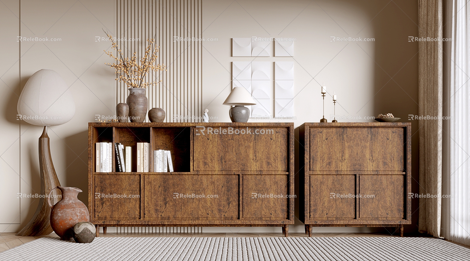 Quite Ancient Style Side Cabinet Minimalist Style Cabinet Whole Cabinet Sideboard Cabinet Balcony Cabinet Locker Entrance Cabinet 3d model