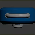Blue Padlock With Silver Shackle Arrow Symbol And Round Body Design