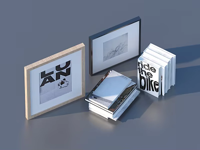 Decorative painting book notebook masterpiece novel magazine books and periodicals 3d model