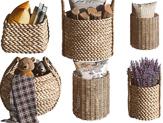 Storage Basket Frame Storage Box Fabric Storage Box Storage Basket Children's Storage Basket Children's Storage Box Basket Bamboo Basket 3d model