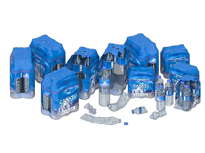 Oasis Bottled Water Drinks With Blue Packaging Multiple Packs And Various Sizes 3d model Oasis Bottled Water Drinks With Blue Packaging Multiple Packs And Various Sizes 3d model