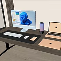 Computer Desktop Computer Laptop Monitor 3d model