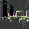 Intelligent Operation Center of Modern Command Center 3d model