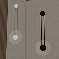 Modern Minimalist Wall Lamps With Gold And Brown Rods Mounted On Textured Wall
