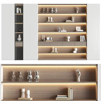 Decorative Cabinet Modern Wall Cabinet Modern Bookcase Storage Cabinet Decorative Cabinet 3d model