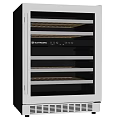 Freestanding Wine Cooler With Glass Door And Stainless Steel Finish Multiple Shelves