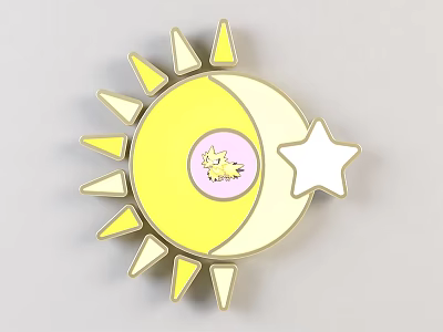 Modern cartoon children wall lamp 3d model Modern cartoon children wall lamp 3d model