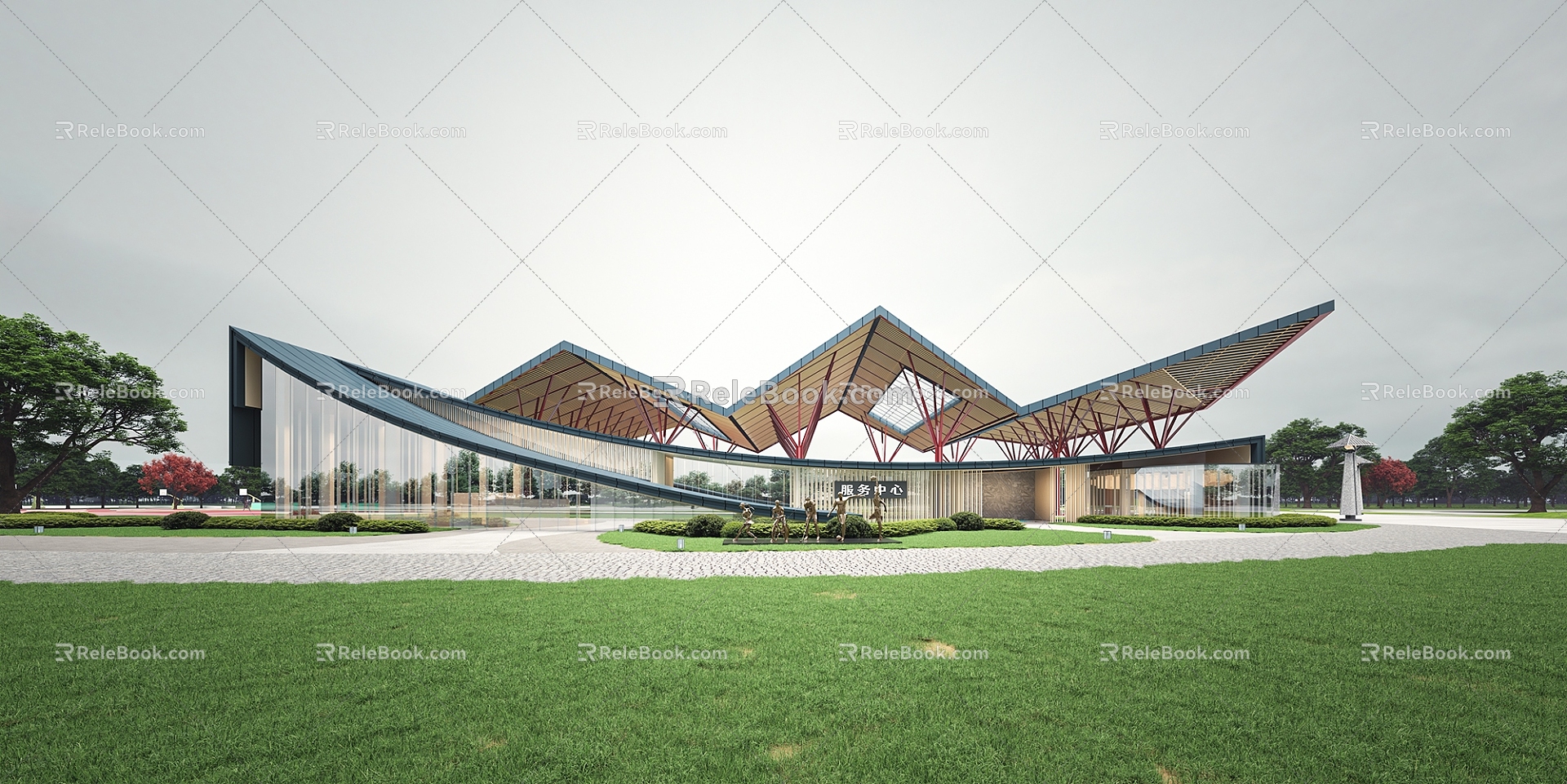 Museum Exhibition Center Art Museum Visitor Center Sales Office Night View Service Center Exhibition Hall Grand Theater Commercial Building Gymnasium Swimming 3d model