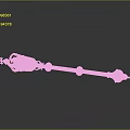 Ornate Golden Decorative Rod With Intricate Carvings And Shiny Metal Surface
