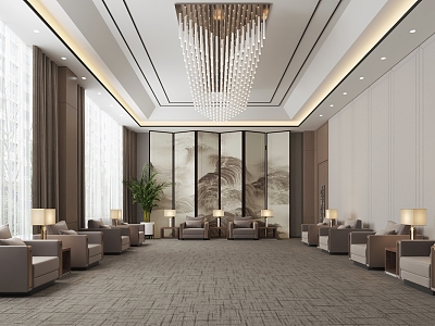 Modern Reception Room 3d model