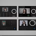 MEISAN Video Intercom Devices With Digital Keypad Circular Buttons And Screen 3d model