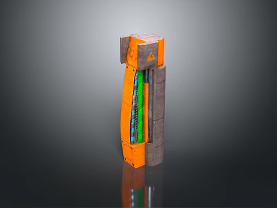 Support Jack Sci-Fi Pillar Jack Car Jack Vehicle Lifter Locomotive Jack Street 3d model