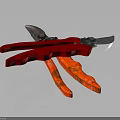 Red Handled Garden Pruning Shears With Sharp Blades And Ergonomic Grip