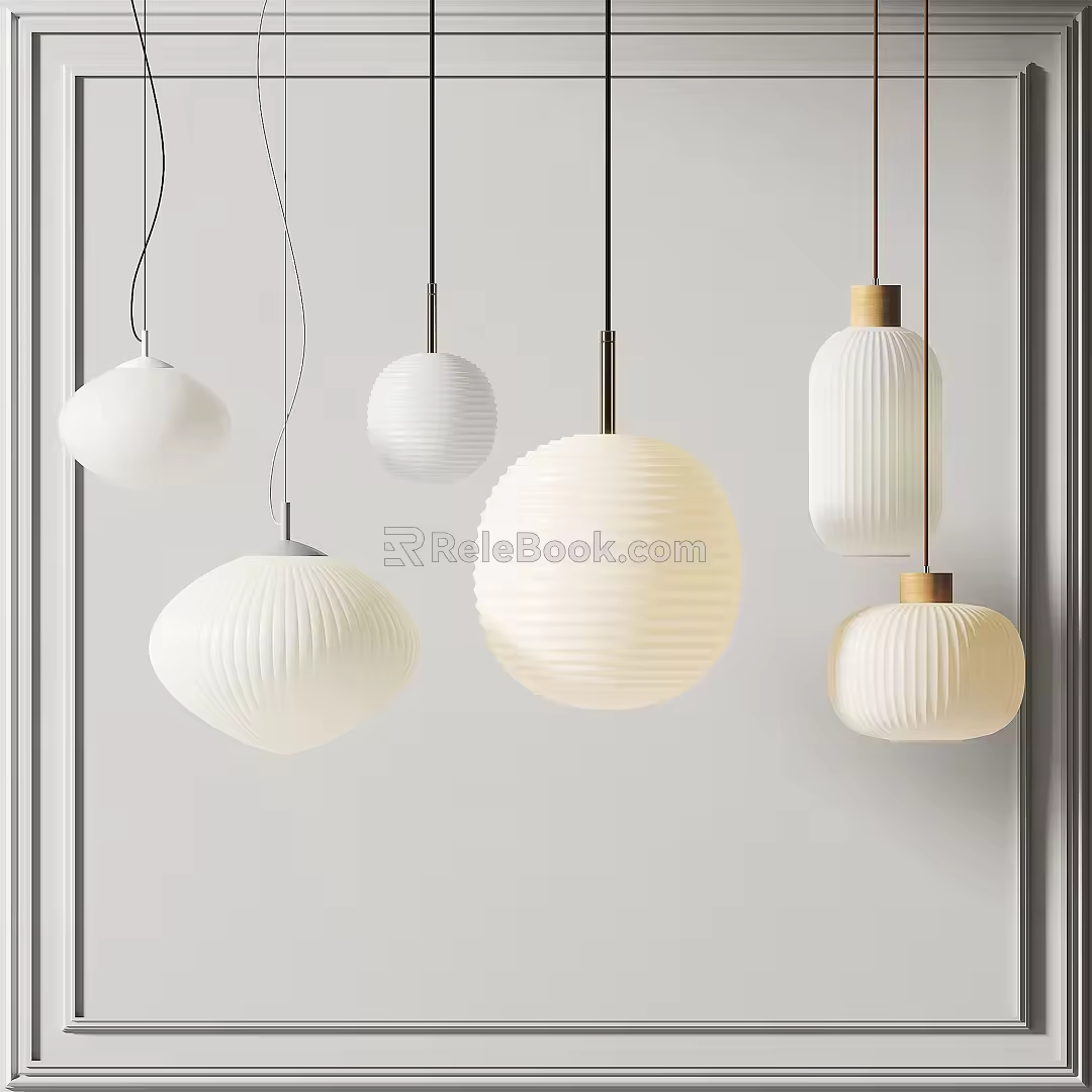 Modern chandelier combination 3d model