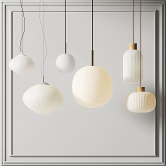 Modern chandelier combination 3d model