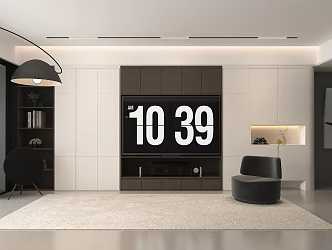 Modern TV Cabinet TV Background Cabinet TV Cabinet Shoe Cabinet Single Sofa Floor Lamp Audio Bonsai Bookcase Glass Slider Door TV Carpet 3d model