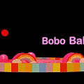 Bobo Ball Art Installation with Rainbow Pink Balls Colorful Striped Border and Pink Sprinkled Surface