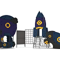Rocket modeling PE board slide combination 3d model
