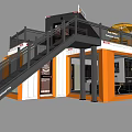 Modern Container Coffee Shop Building With Two Story Design And Glass Facade