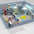 Colorful Indoor Playground with Slide Climbing Structure Ball Pit and Kids Fun Activities