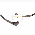 Vintage Brown Smoking Pipes With Black Straps Displayed On White Background
