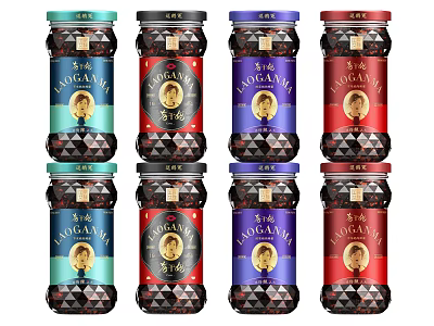 Lee Kum Kee Assorted Condiment Jars 3d model