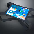Modern Furniture With Cross Shaped Black Frame And Tablet