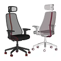Modern Mesh Office Chairs In Black And Pink Design For Home Office Use
