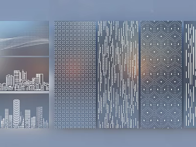 Decorative Panels Featuring Various Geometric Patterns For Interior Decoration 3d model