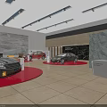 4S Car Dealership Showroom With Displayed Cars And Modern Interior Design