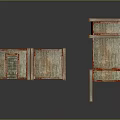 Weathered Wooden House With Sloped Roof Stairs And Exposed Weathered Plank Walls