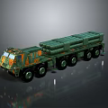 Military Weapon Missile Launch Vehicle With Camouflage Paint And Multi Wheel Structure